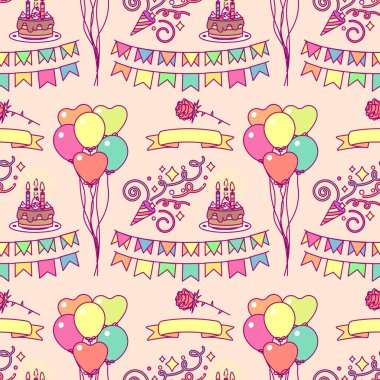 vektör Cute basit dikişsiz desen