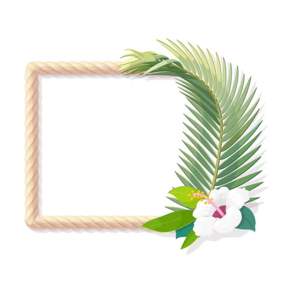 Vecteur tropical cadre clip art — Image vectorielle