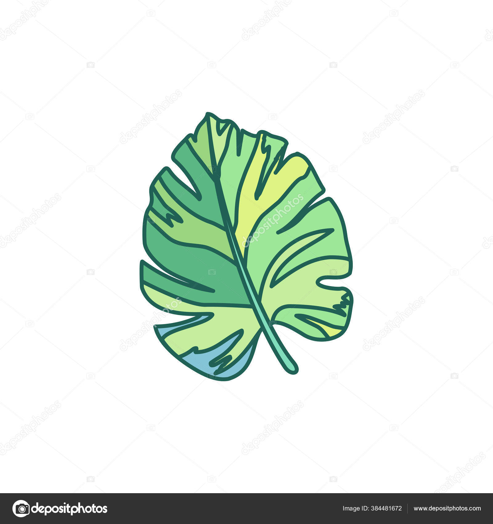Vector Hand Drawn Cute Plant Clip Art Stock Vector by ©Vetra_Kori 384481672