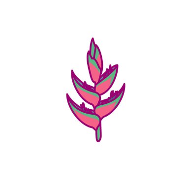 vektör el çizimi sevimli bitki klipsi sanatı egzotik çiçek