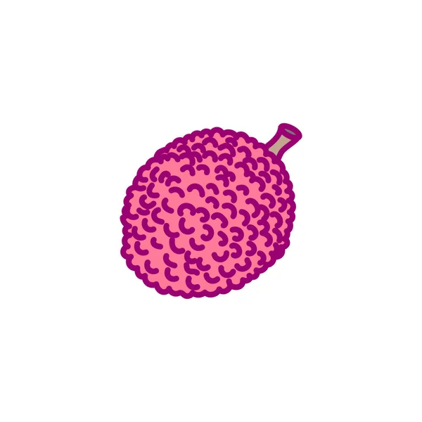 Vector Hand Getekend Schattig Fruit Clip Art Lychee — Stockvector