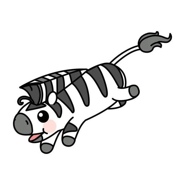 Vector Scandi Rayas Cebra Bebé Lindo Animal — Vector de stock