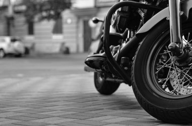 Kiev, Ukrayna - 9 Haziran 2017: Siyah Harley Davidson Softail Slim 2016