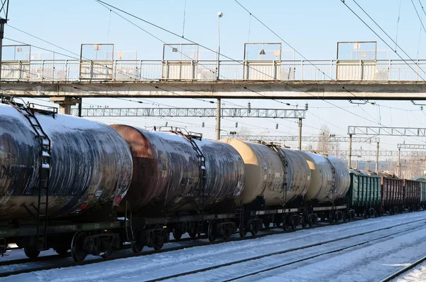 Demiryolu tank arabalar kışın