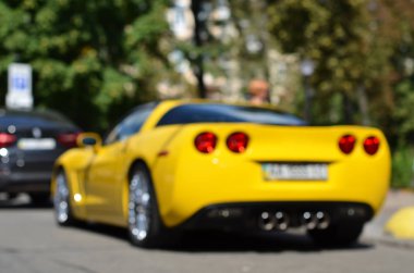 görüntü arka plan otopark üzerinde spor araba