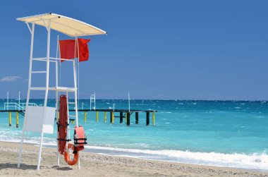 Sahilde güvenli Kulesi