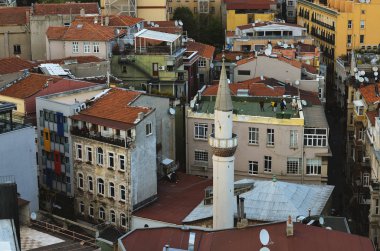 islam şehirde evlerin çatıları