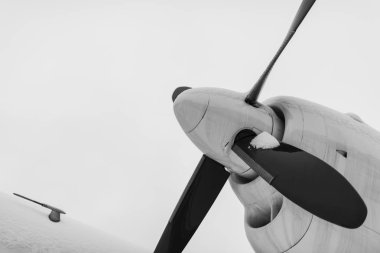 bir turboprop closeup içinde ve pervane