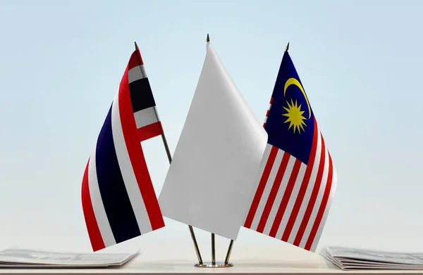 Thailand Flaggor Monter Med Papper — Stockfoto