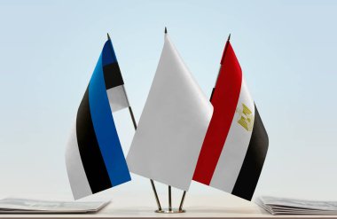 Estonya ve Mısır 'ın bayrakları tezgahta   