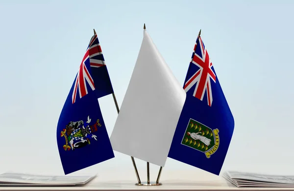 Georgia Del Sur Sandwich Del Sur Islas Vírgenes Británicas Banderas — Foto de Stock
