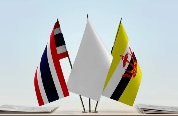 Thailand Flags Stand Papers — Stock Photo, Image