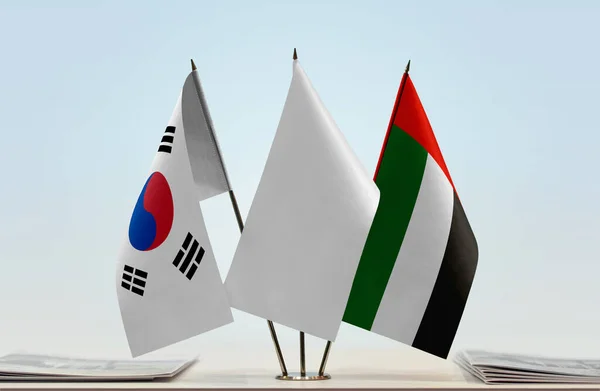 Güney Kore Bae Beyaz Bayraklar Kağıtlarla Ayakta — Stok fotoğraf