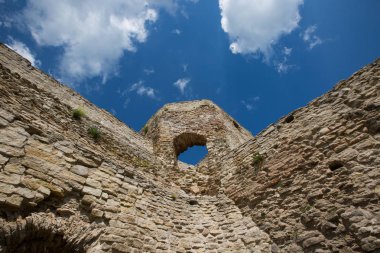 Izborsk, eski Izborsk kale Pskov, Rusya 18,06,2018 panoramik manzaralı