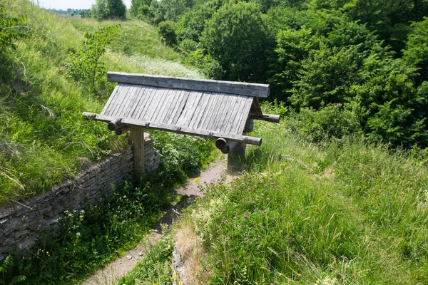 Izborsk Pskov Russia 2018 Vecchio Ingresso Alle Porte Del Forte — Foto Stock