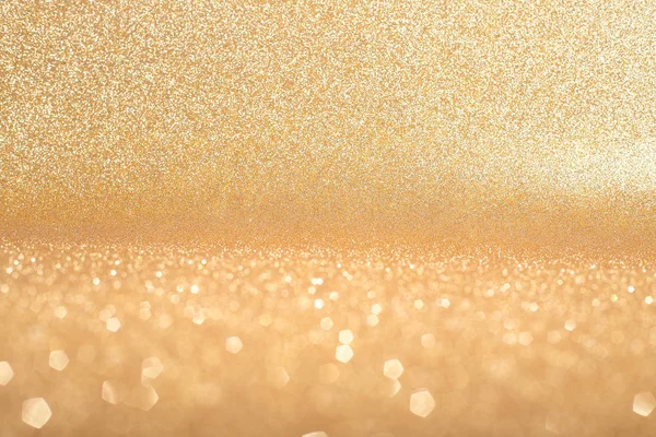 Kerst Nieuwjaar Feest Achtergrond Van Goud Licht Bokeh Glitters — Stockfoto