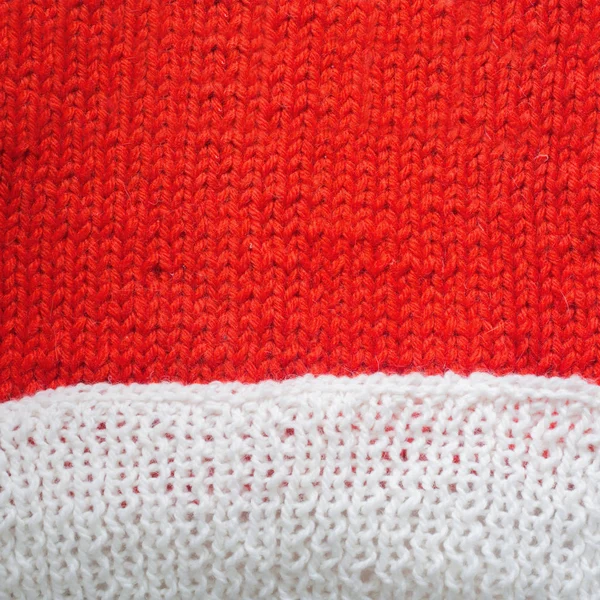 Rood Wit Gebreide Wollen Achtergrond Met Kopieerruimte Voor Tekst Kerstconcept — Stockfoto