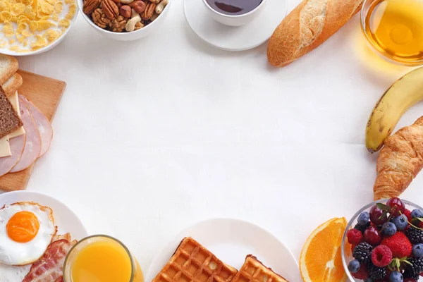Tło zdrowy śniadanie — Zdjęcie stockowe