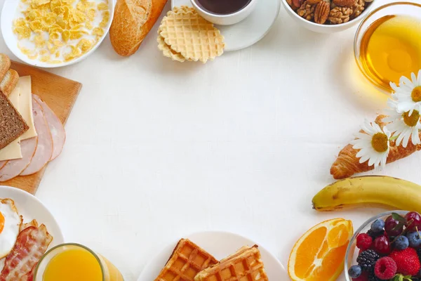 Fondo saludable desayuno —  Fotos de Stock