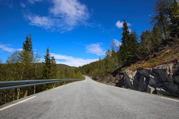 Живописная норвежская дорога — стоковое фото