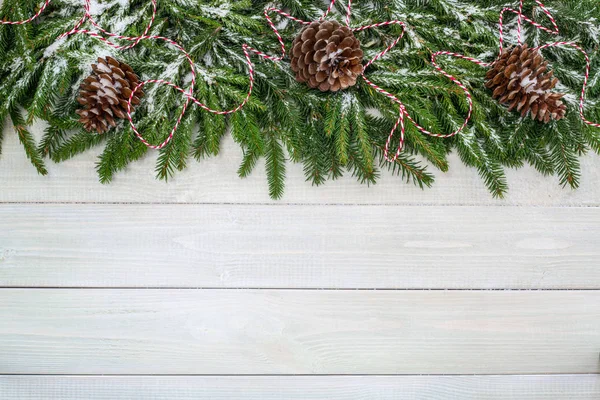 Fondo de Navidad con ramas de abeto — Foto de Stock