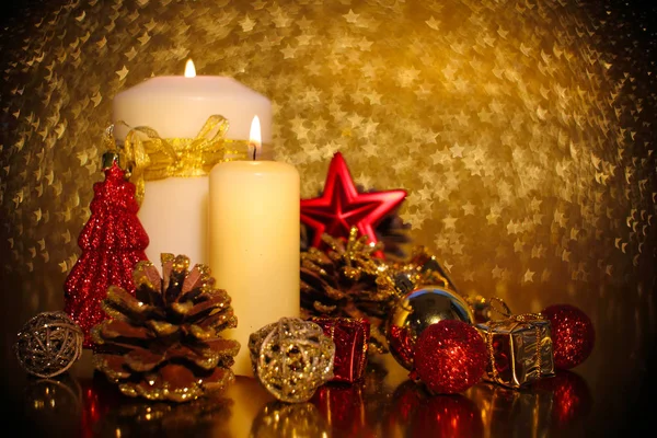 Golden Christmas decoration — Stock Photo, Image