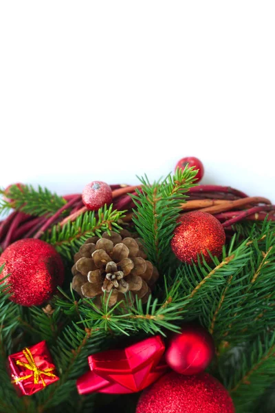 Corona de Navidad en blanco — Foto de Stock