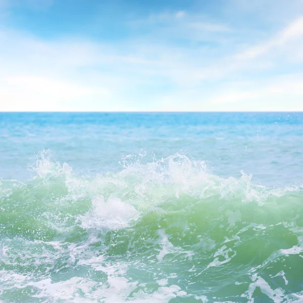 Природный Фон Морским Ландшафтом Волнами Районе Концепции Пляжного Летнего Отдыха — стоковое фото