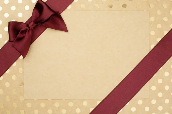Абстрактный Праздничный Подарок Фон Бумаги Ручной Работы Золотыми Пин Точками Лицензионные Стоковые Изображения