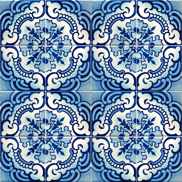 Fotografía Azulejos Portugueses Tradicionales Azul —  Fotos de Stock