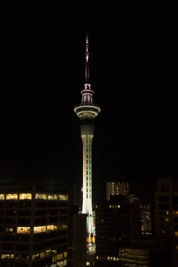 Auckland Yeni Zelanda 19 Mart 2018: Sky Tower bir gözlem ve telekomünikasyon kule NZ ve Güney yarımkürede en yüksek duran yapısı ve dünyanın 23 en yüksek kulesi.