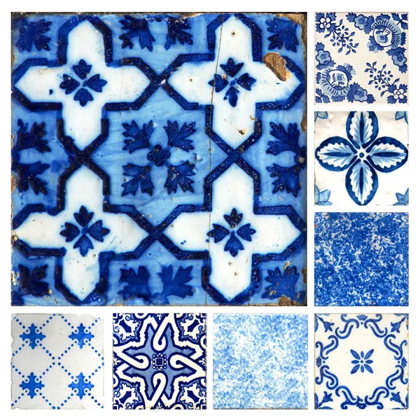 Fotografías Diferentes Colores Patrones Azulejos Portugal — Foto de Stock