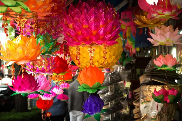 Bunte Laternen Zum Verkauf Auf Der Straße Südkorea — Stockfoto