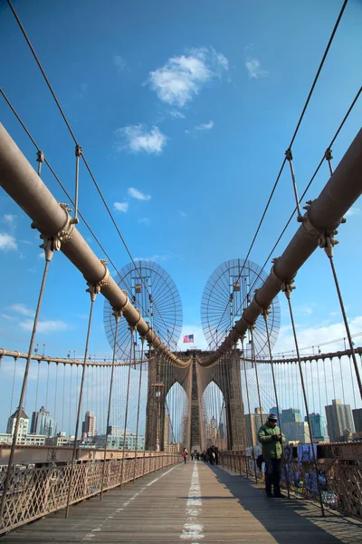 Нью Йорк Сша Березня 2017 Бруклінський Міст Нью Йорку Одним — стокове фото