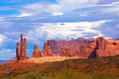 Günün sonunda Anıt Vadisi Arizona, Amerika Birleşik Devletleri