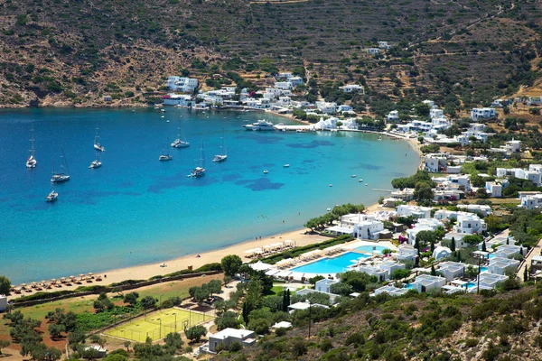 Spiaggia Gialos Nell Isola Sifnos Cicladico Grecia — Foto Stock