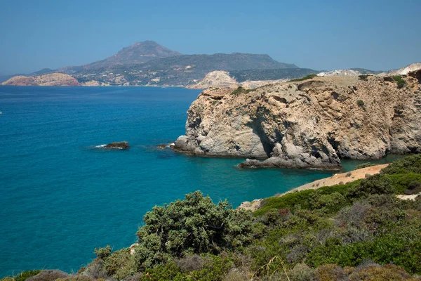 Hermoso Paisaje Con Agua Turquesa Isla Milos Grecia — Foto de Stock