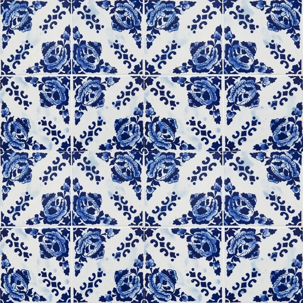 Foto Van Traditionele Portugese Tegels Blauw — Stockfoto