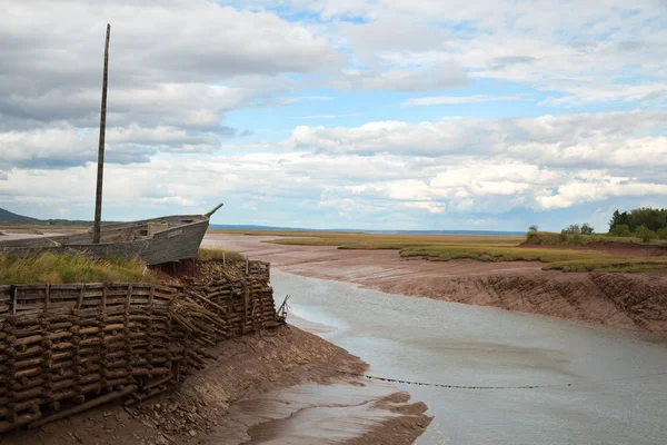 Shipwreck Land Low Tide New Brunswick Canada — Stock Photo, Image