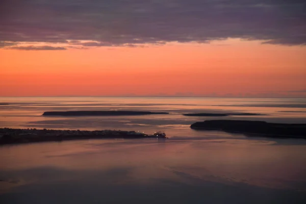 Nascer Sol Sobre Mingan Archipelago National Park Reserve Quebec Canadá — Fotografia de Stock