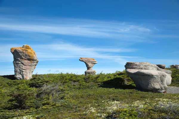 Monolithes Blue Sky Grande Ile Mingan Archipelago National Park Reserve — Stock Photo, Image