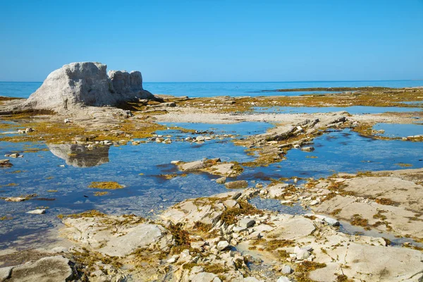 Piękny Krajobraz Czasie Odpływu Grande Ile Mingan Archipelago Park Narodowy — Zdjęcie stockowe