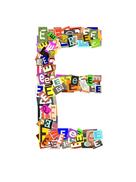 Alphabet Collection Capital Letter Being Formed Collage Smaller Images Both — Stock Photo, Image