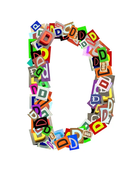 Alphabet Collection Capital Letter Being Formed Collage Smaller Images Both — Stock Photo, Image