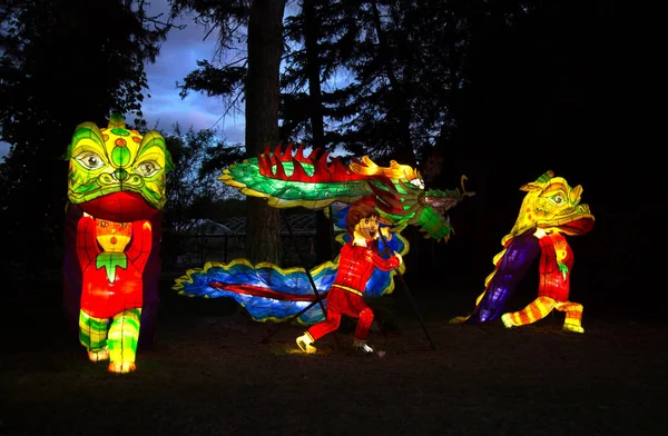 Montreal Canada Sept 2018 Botanical Garden Exhibit Montreal Glittering Lanterns — Stock Photo, Image