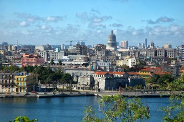 Eski Havana, Capicolio ve Jose Marti Memorial Havana Küba'da güzel görünümünü