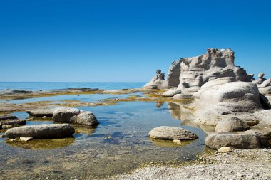 Le chateau Mingan Adalar Milli Parkı rezerv Quebec Kanada