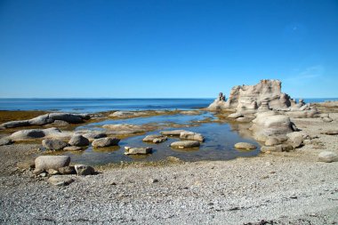 Le chateau adlı grande Ile Mingan Adalar Milli Parkı rezerv Quebec Kanada