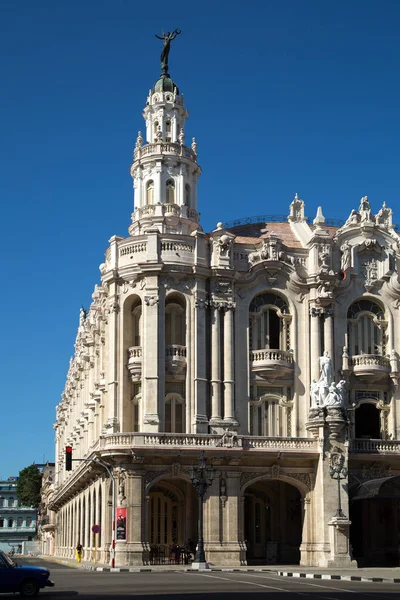 Gran Teatro Habana Hawanie Kubie Błękitne Niebo — Zdjęcie stockowe