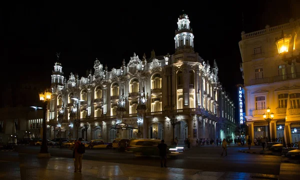 Gran Teatro Habana Havana Küba Akşam Sırasında — Stok fotoğraf